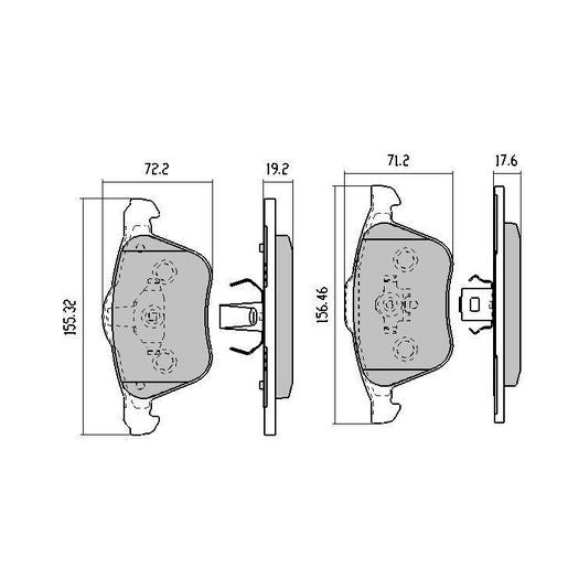 RDA GP Max Brake Pad Set Front RDB1658