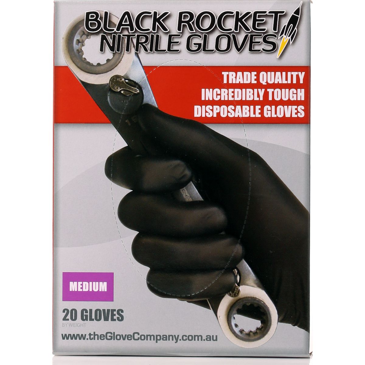 The Glove Company TGC Black Nitrile Gloves 20 Pack Medium 130202