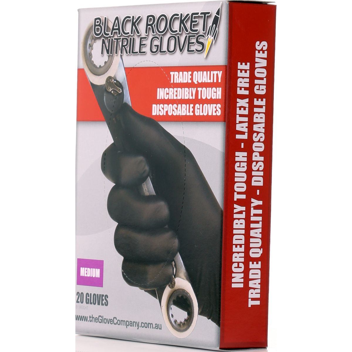 The Glove Company TGC Black Nitrile Gloves 20 Pack Medium 130202