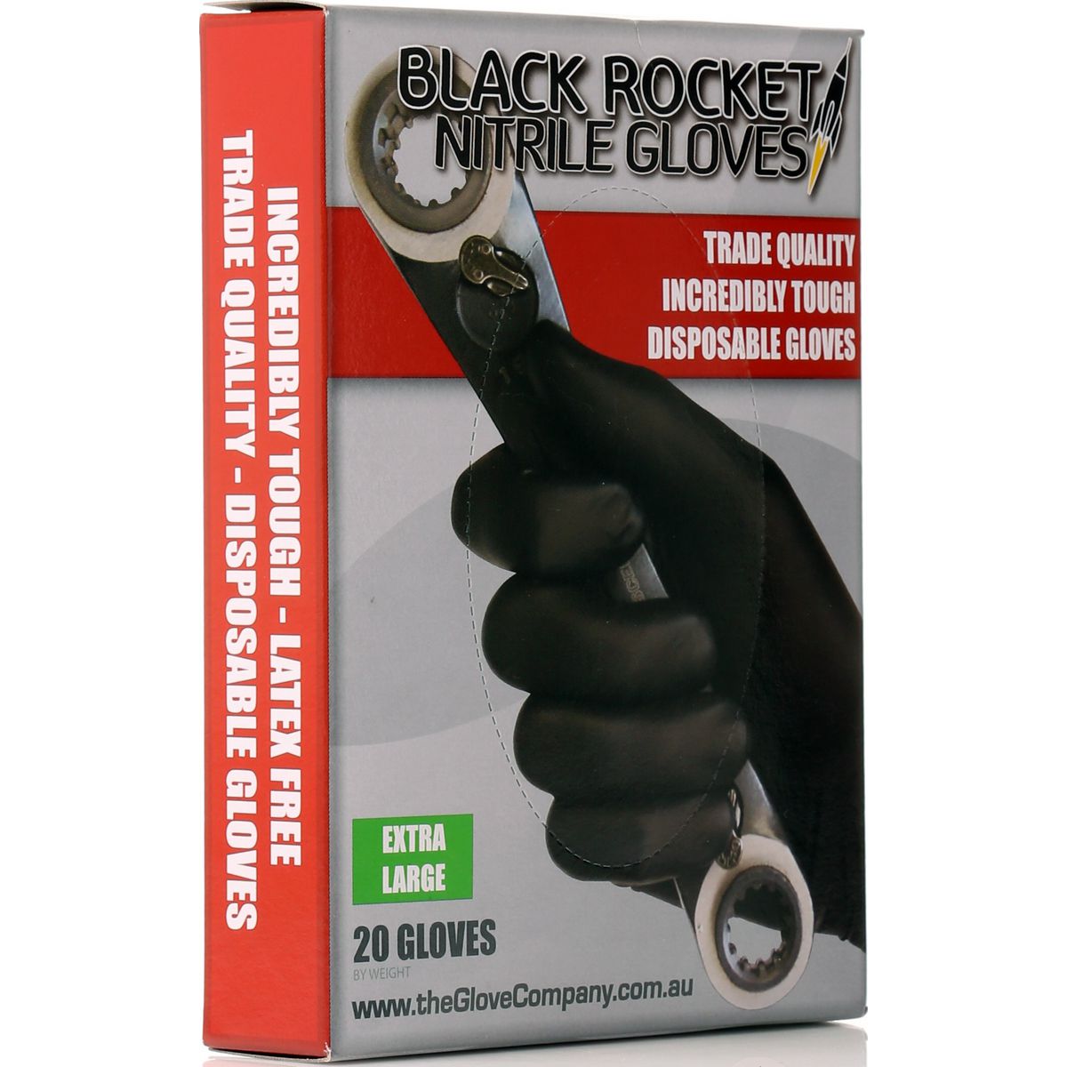 The Glove Company TGC Black Nitrile Gloves 20 Pack Extra Large 130204