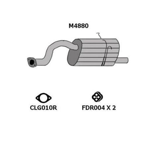Redback Exhaust Muffler M4880