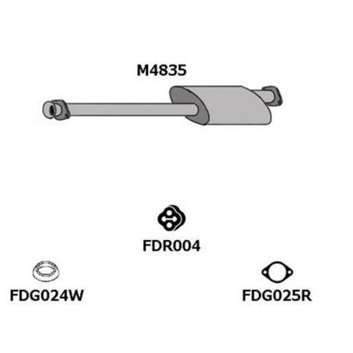Redback Exhaust Muffler M4835