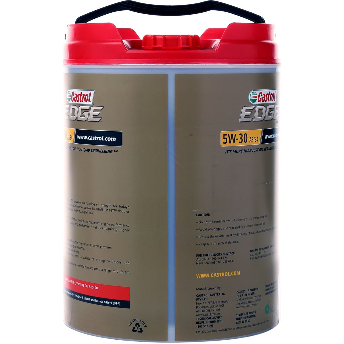 Castrol EDGE 5W30 A3 B4 Engine Oil 20L 3383344