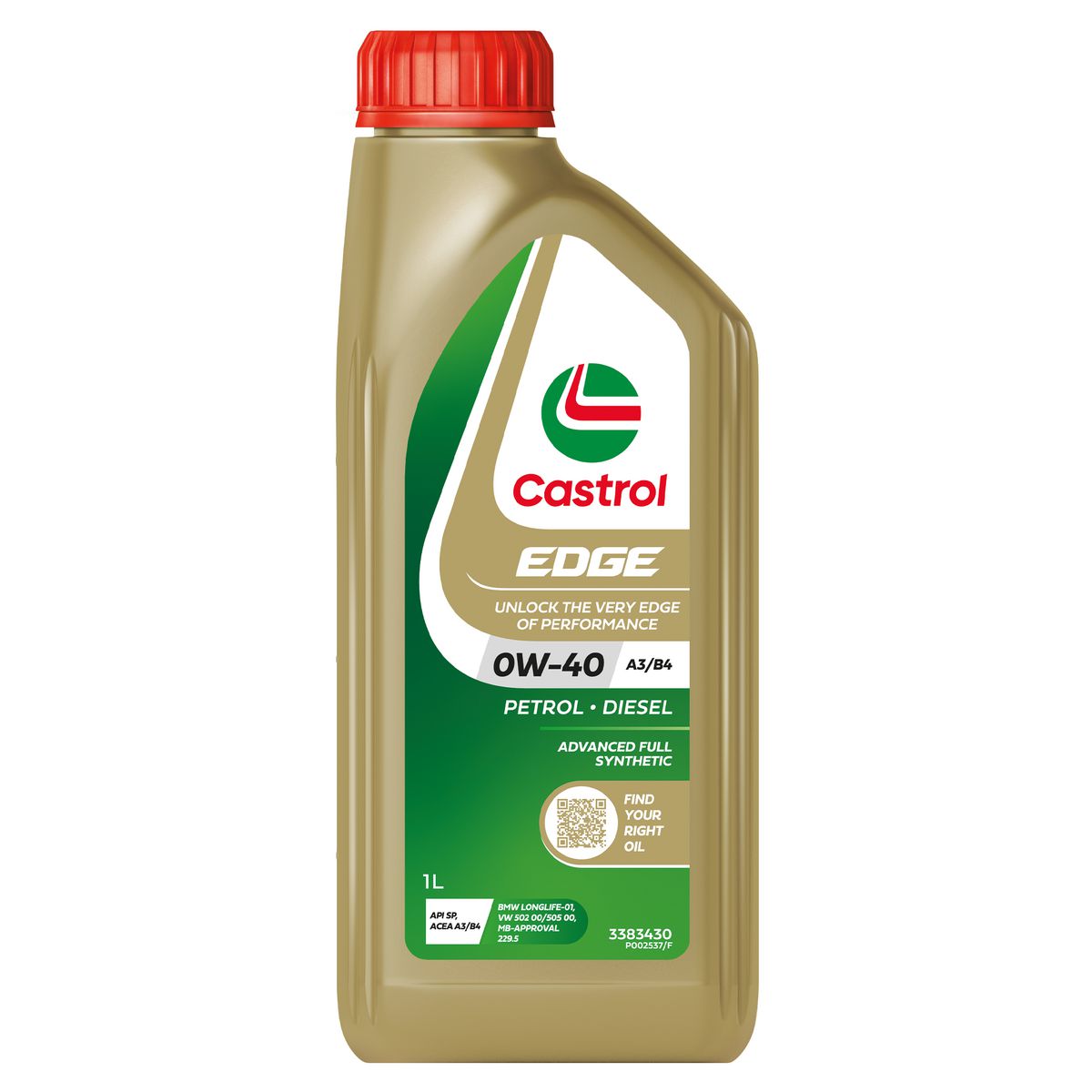 Castrol EDGE 0W-40 A3 B4 Engine Oil 1L 3383430
