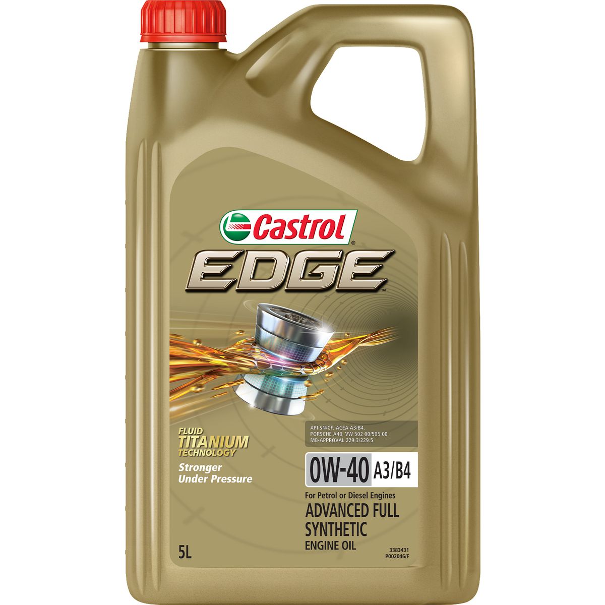 Castrol EDGE 0W-40 A3 B4 Engine Oil 5L 3383431