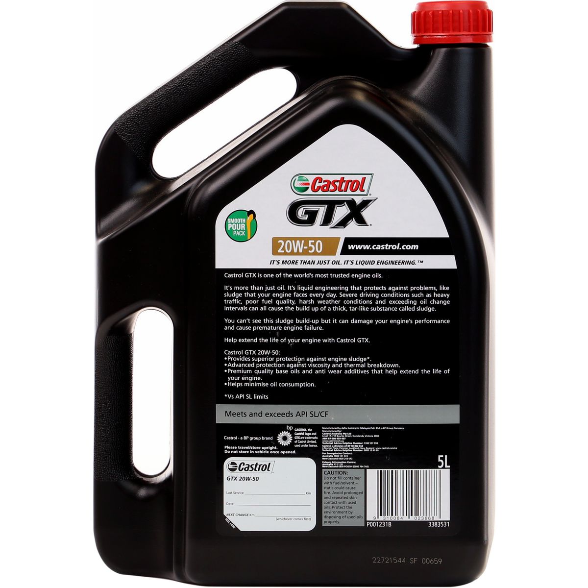 Castrol GTX 20W-50 Engine Oil 5L 3383531