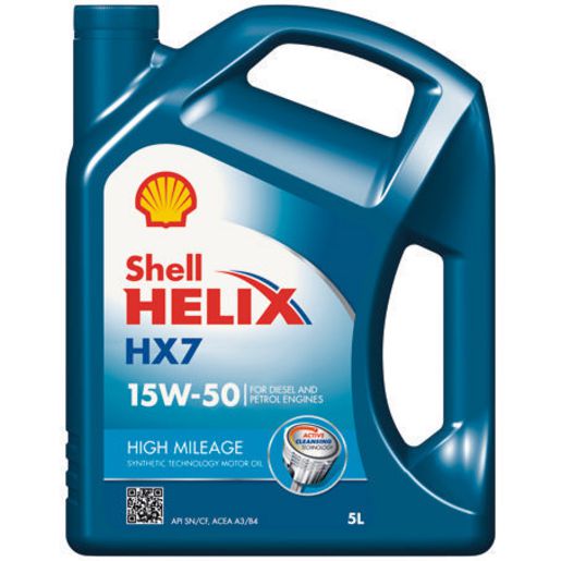 Shell Helix HX7 Engine Oil Hi Mileage 15W50 5L