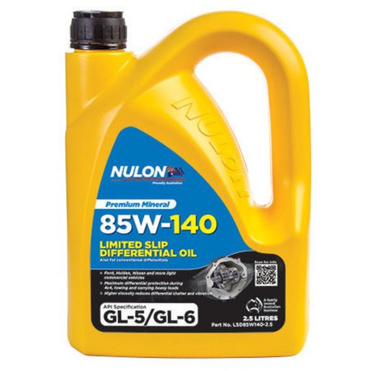 Nulon 85W140 Limited Slip Diff Oil 2.5L