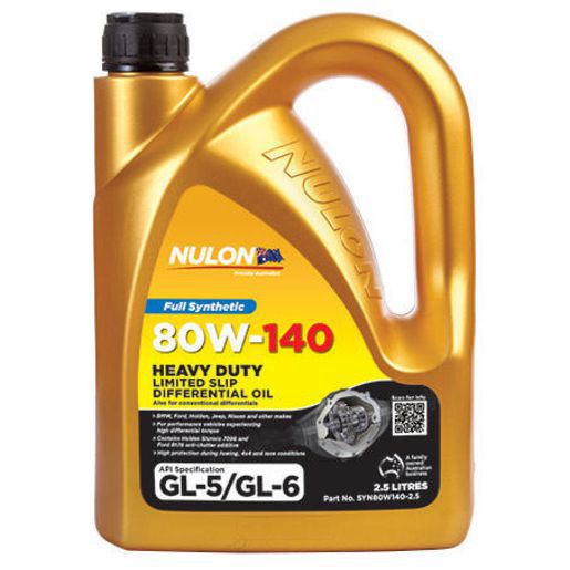 Nulon Heavy Duty 80W-140 Limited Slip Differential Oil 2.5L Full Synthetic SYN80W140-2.5