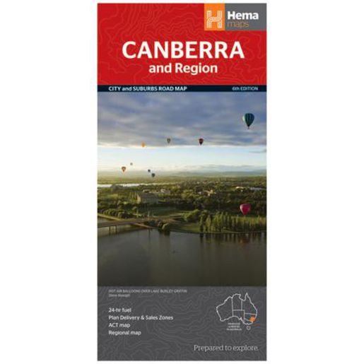 HEMA Maps Canberra & Region Map 6th Edition 9781865006772