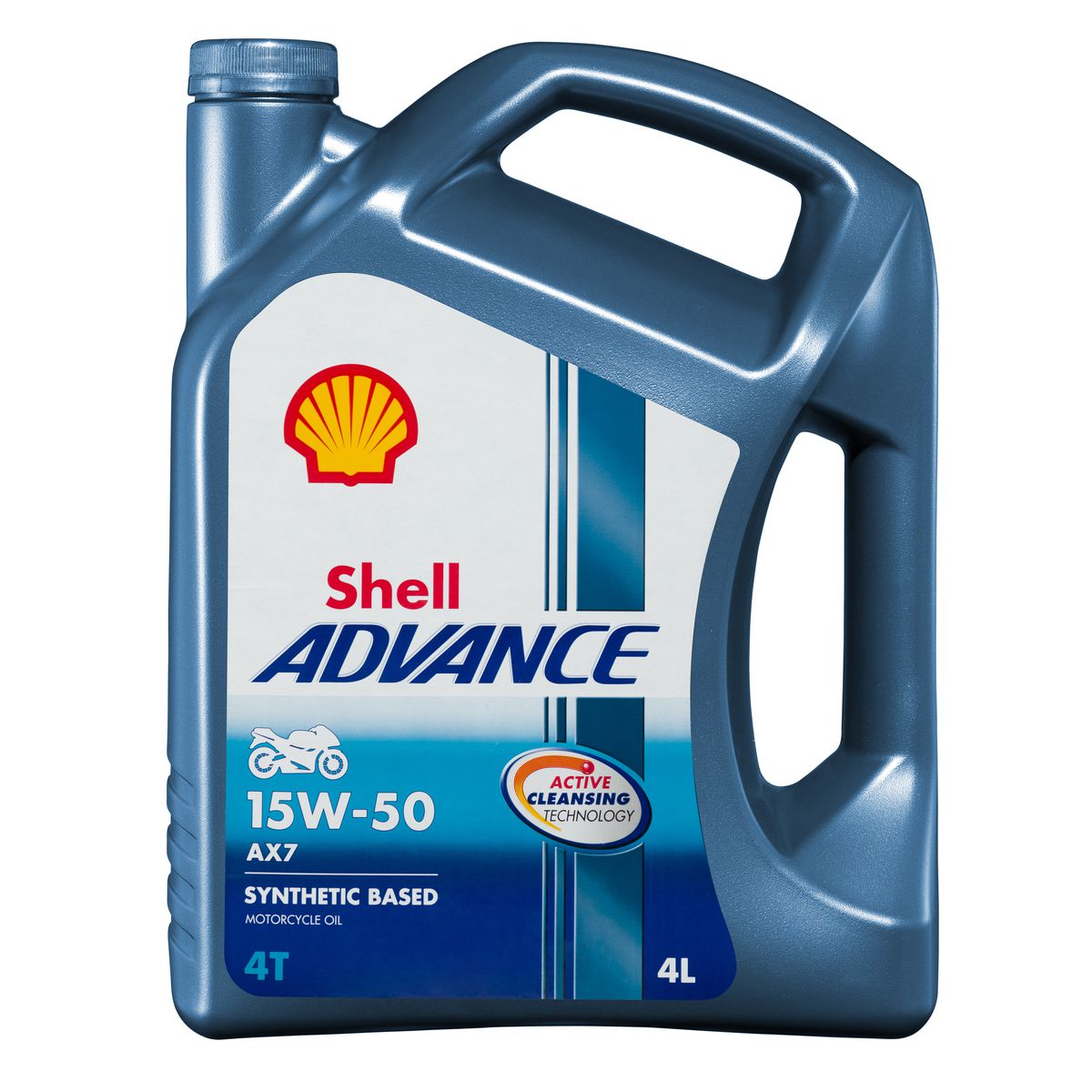 Shell Lubricants Advance Ax7 4Stroke Motorcycle Engine Oil 15W50 4Ltr 300011520