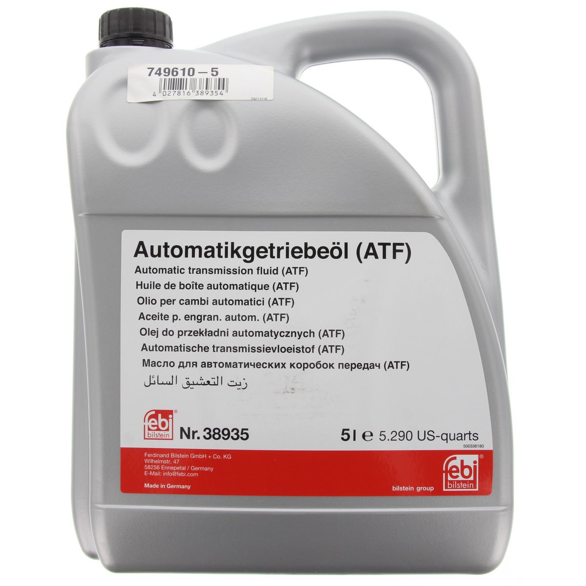 Febi ATF-6 Auto Trans Fluid 5L 749610-5