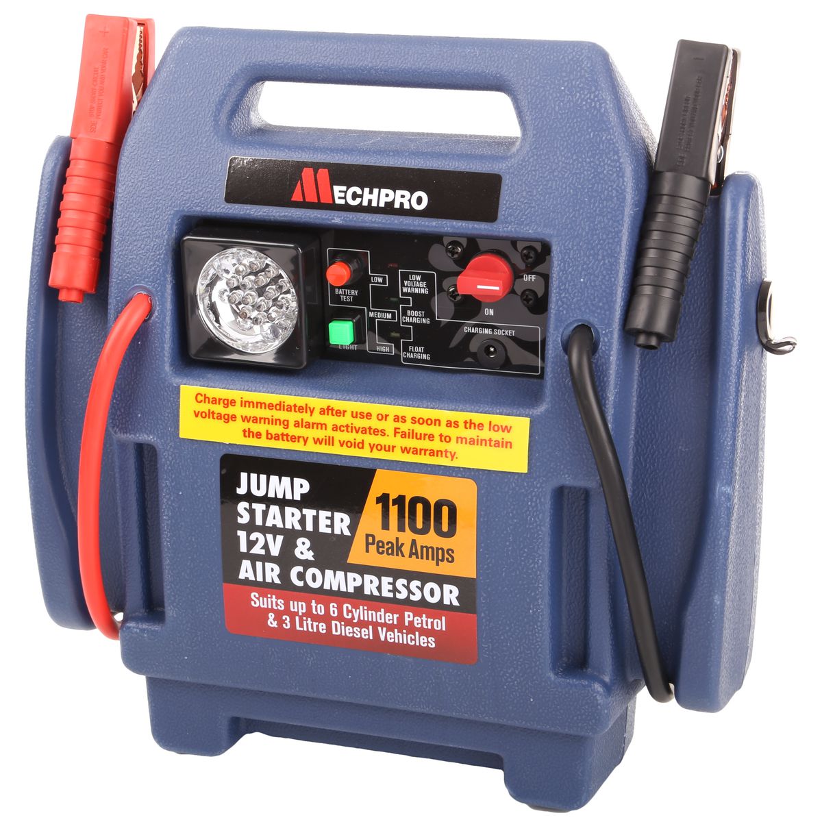 Mechpro Jump Starter 12V 1100A With Air Compressor MPJSAC1100