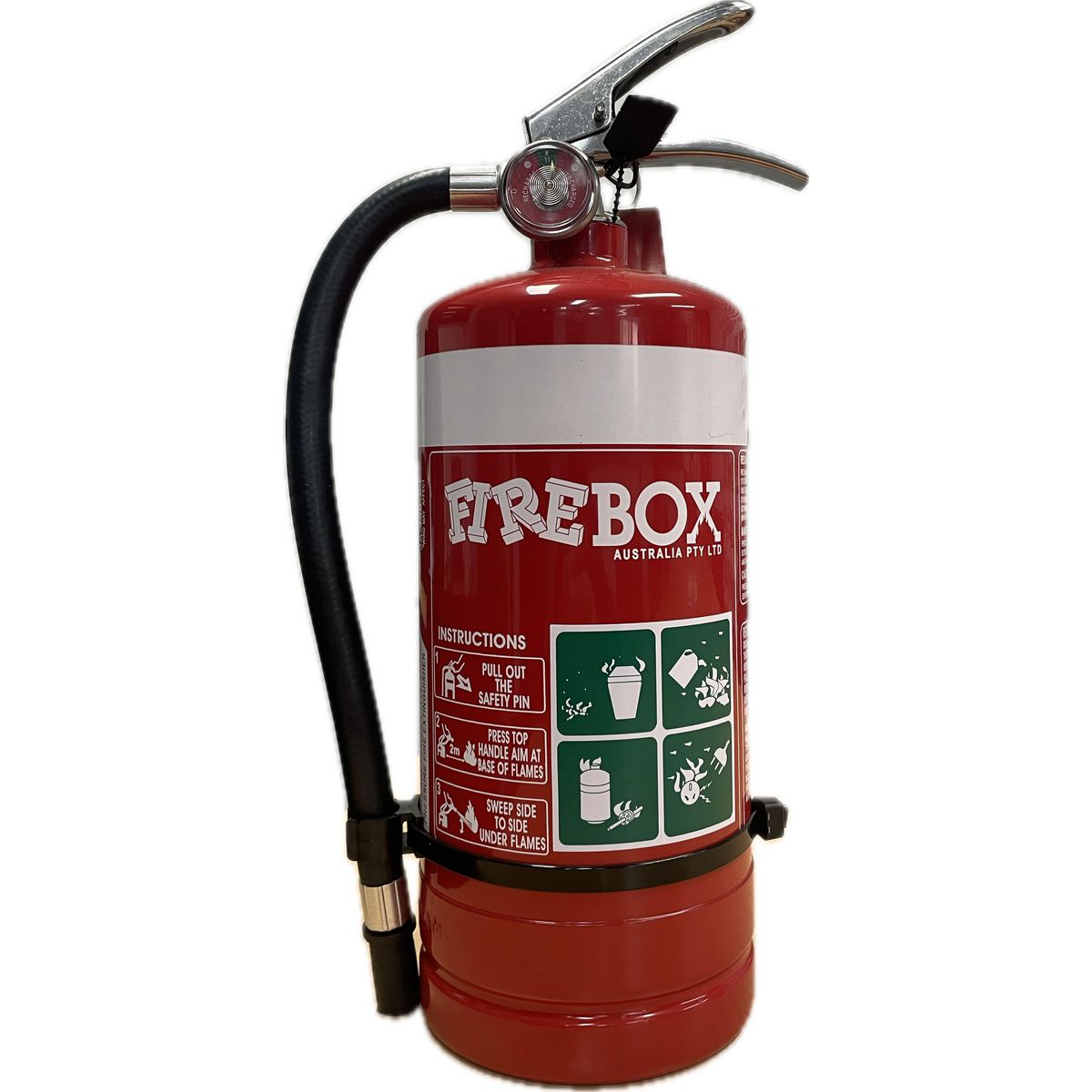 Firebox Fire Extinguisher Dry Chemical Powder ABE 2.5kg with Vehicle & Wall Bracket FB25ABE