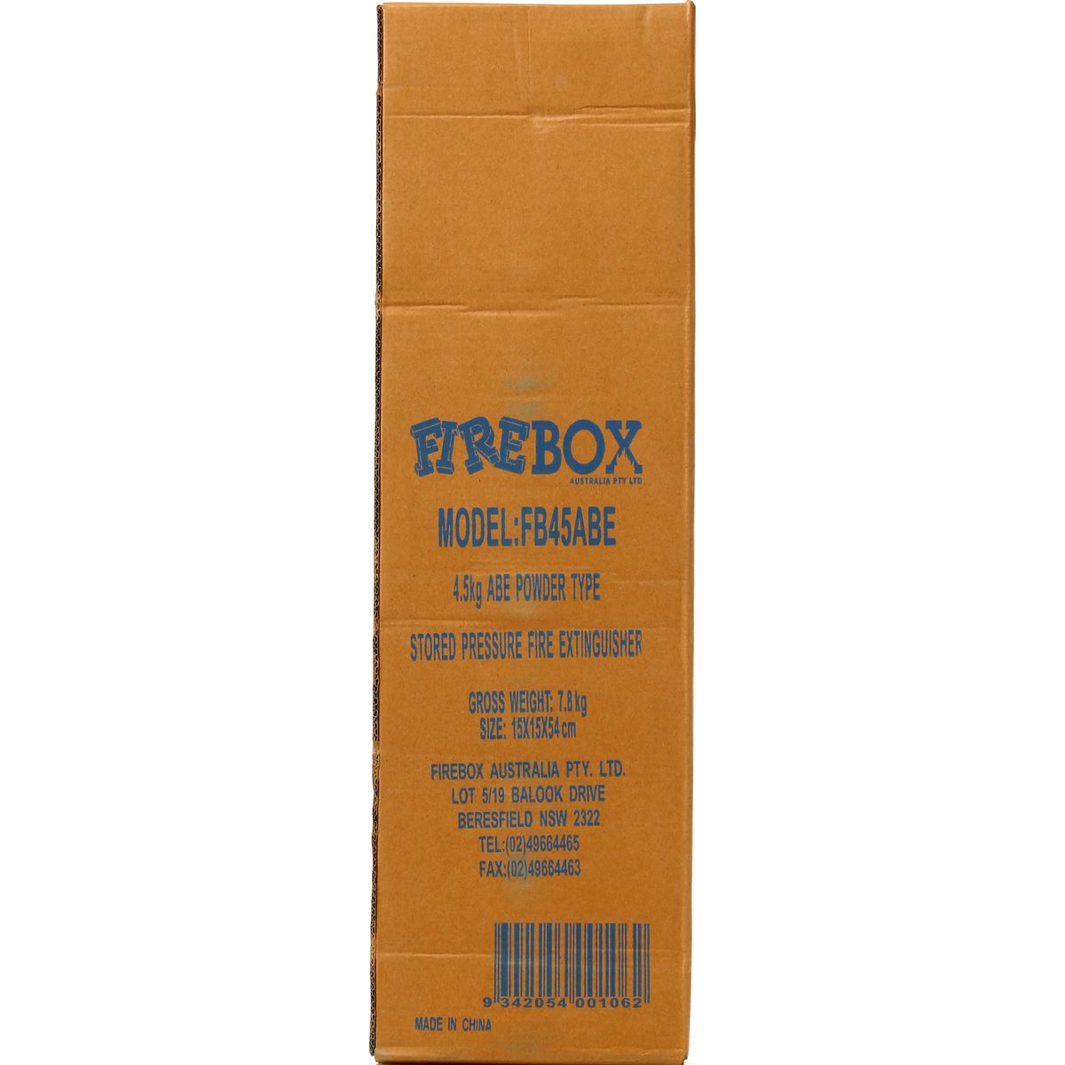 Firebox Fire Extinguisher Dry Chemical Powder ABE 4.5kg FB45ABE