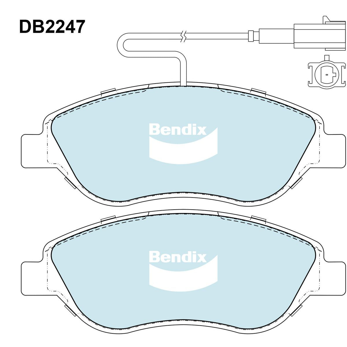 Bendix General CT Brake Pad Set Front DB2247 GCT