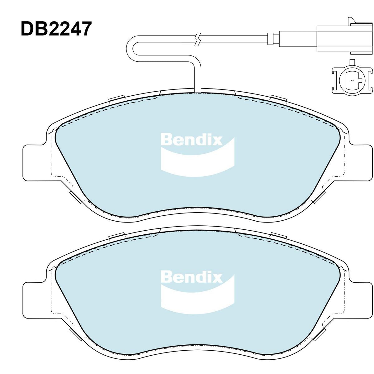 Bendix General CT Brake Pad Set Front DB2247 GCT