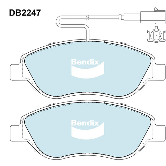 Bendix General CT Brake Pad Set Front DB2247 GCT