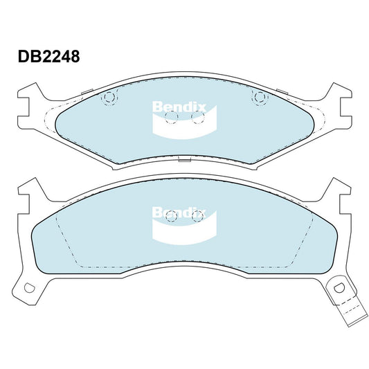 Bendix 4x4 Brake Pad Set Front DB2248 -4WD
