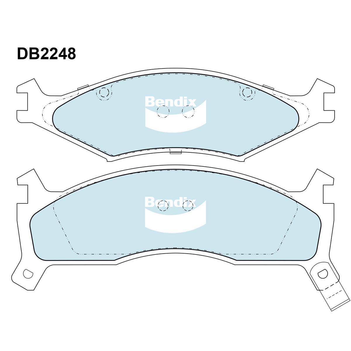 Bendix 4x4 Brake Pad Set Front DB2248 -4WD
