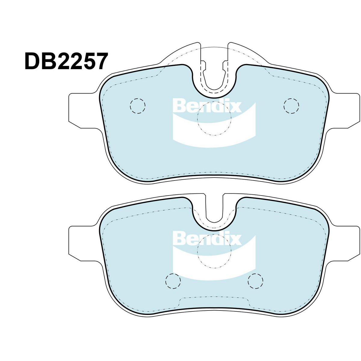 Bendix General CT Brake Pad Set Rear DB2257 GCT