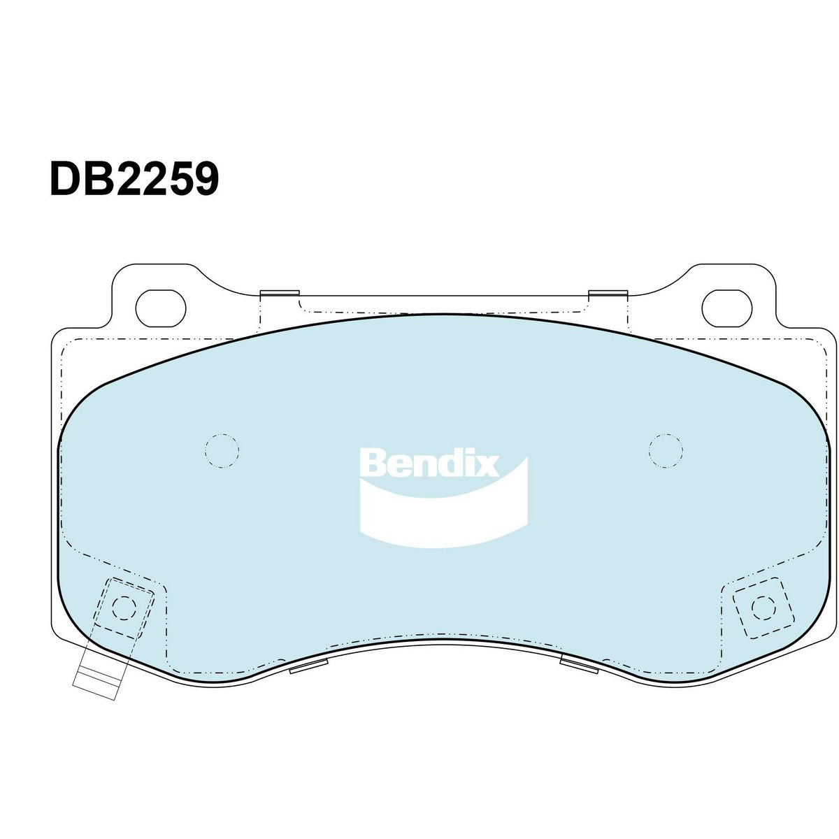 Bendix Heavy Duty Brake Pad Set Front DB2259 HD
