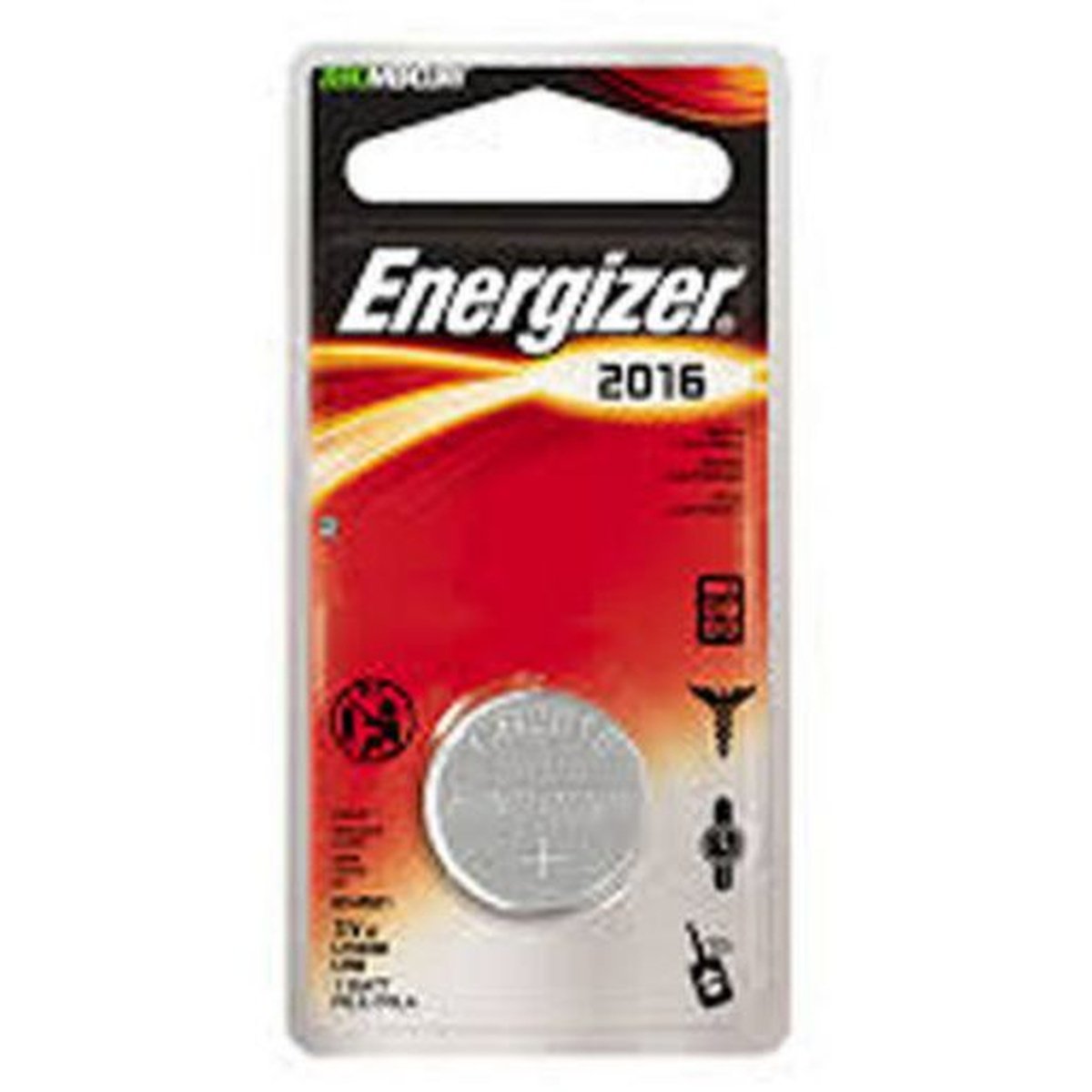 Energizer Coin Battery Lithium 3V 2016 1 Pack ECR2016BS1