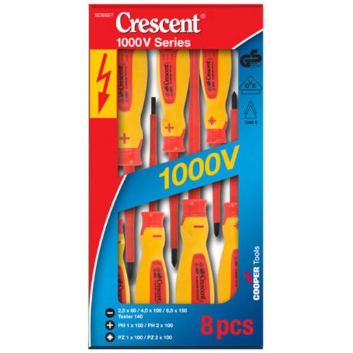 Crescent Insulated Electrical Screwdriver Set 8pc SD8SET