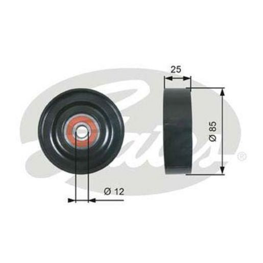 Gates Engine Idler Tensioner Pulley 36087