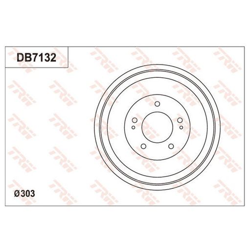 TRW Brake Drum DB7132