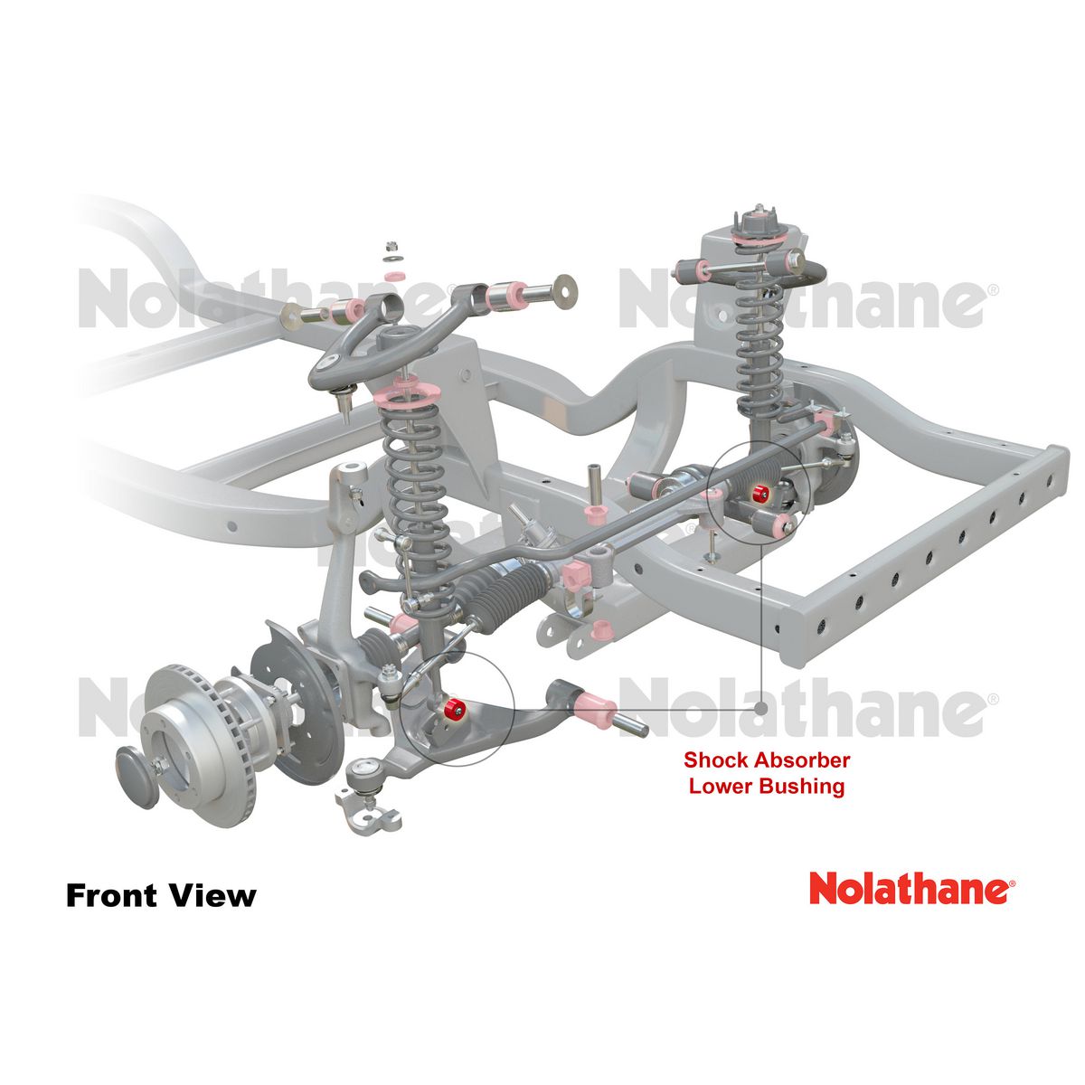 Nolathane Shock Absorber Bush Kit 43125