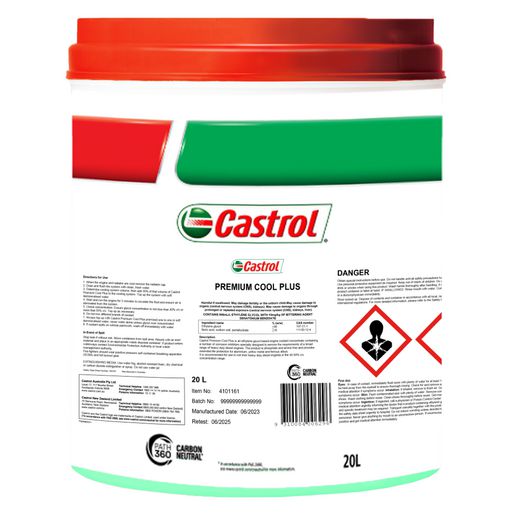 Castrol Premium Cool Plus Concentrate Engine Coolant 20L 4101161