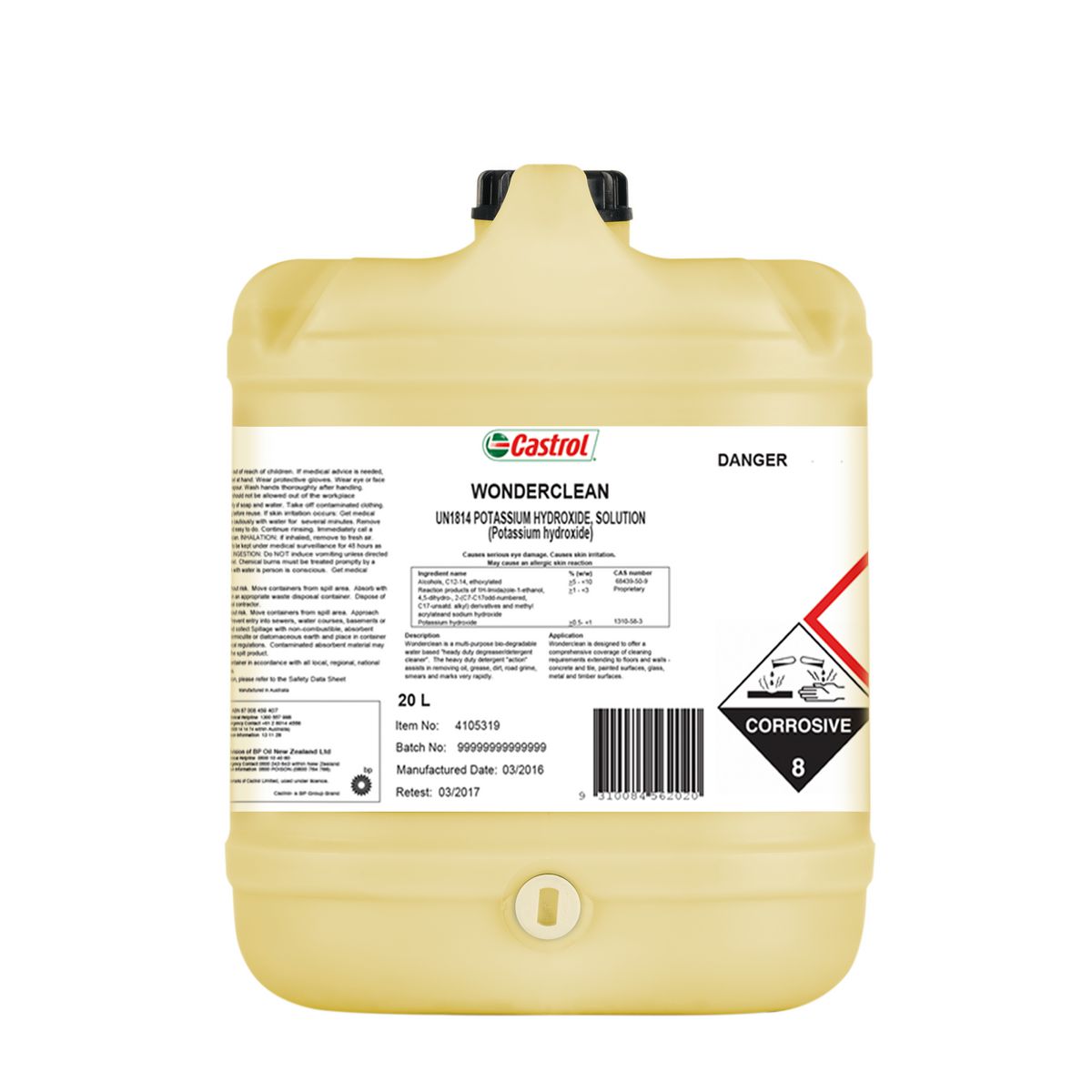 Castrol Wonderclean Degreaser 20L 4105319