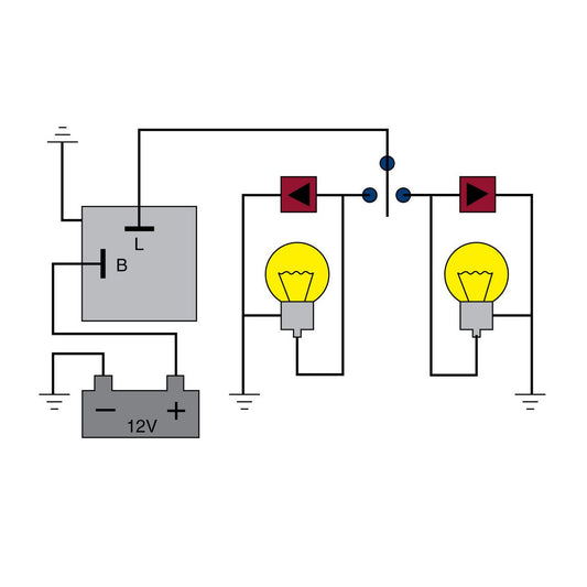 Tridon Flasher Relay LED 12V 2 Pin Non Outage LED04