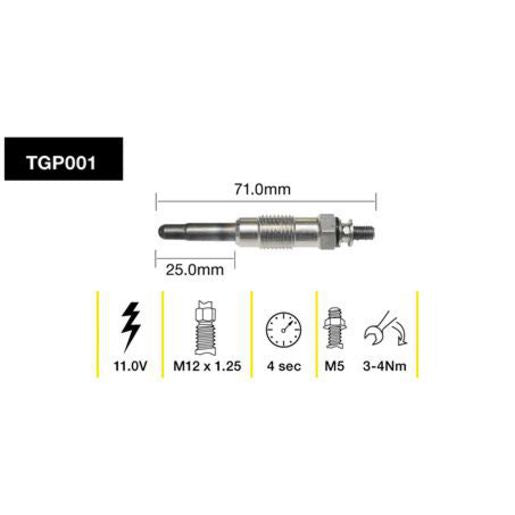 Tridon Glow Plug TGP001