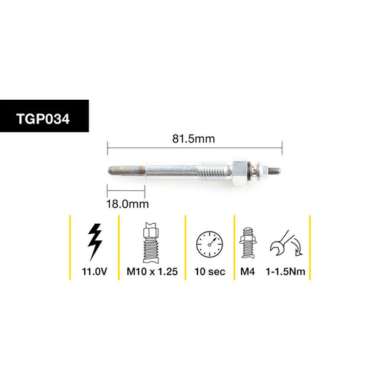 Tridon Glow Plug TGP034