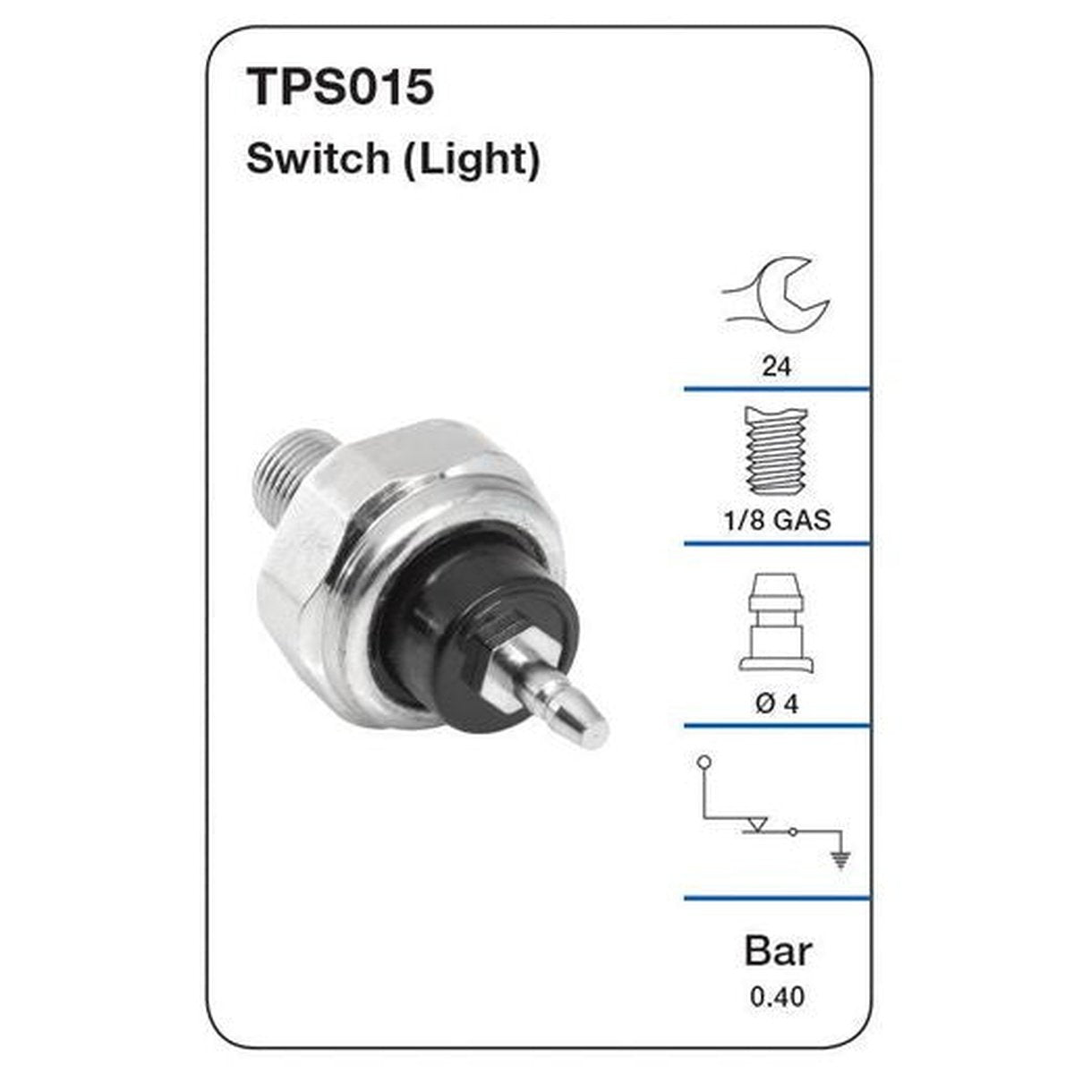 Tridon Oil Pressure Switch TPS015