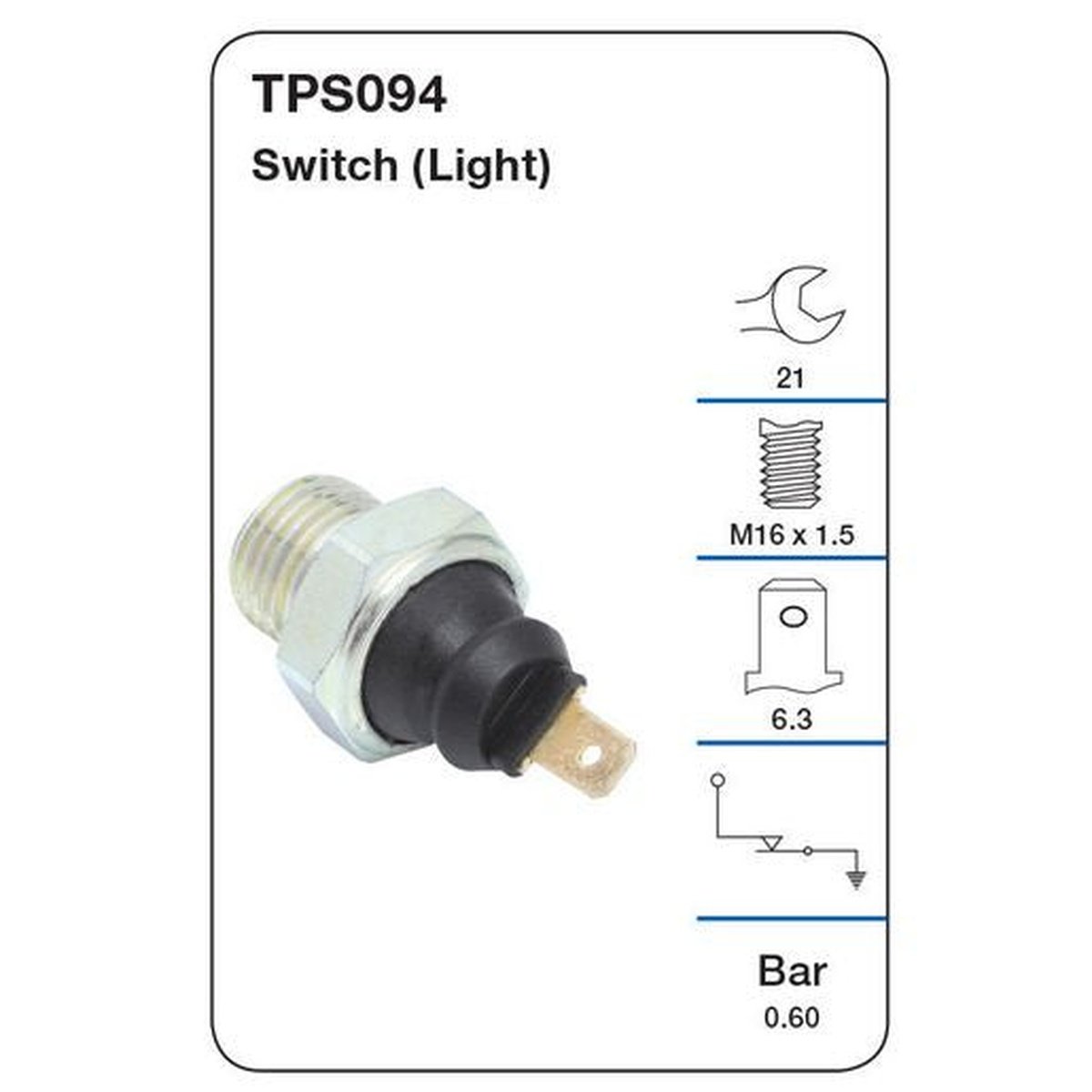 Tridon Oil Pressure Switch TPS094