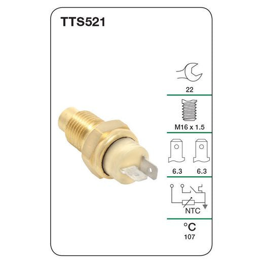 Tridon Water Temp Switch (Warning Light & Gauge) TTS521