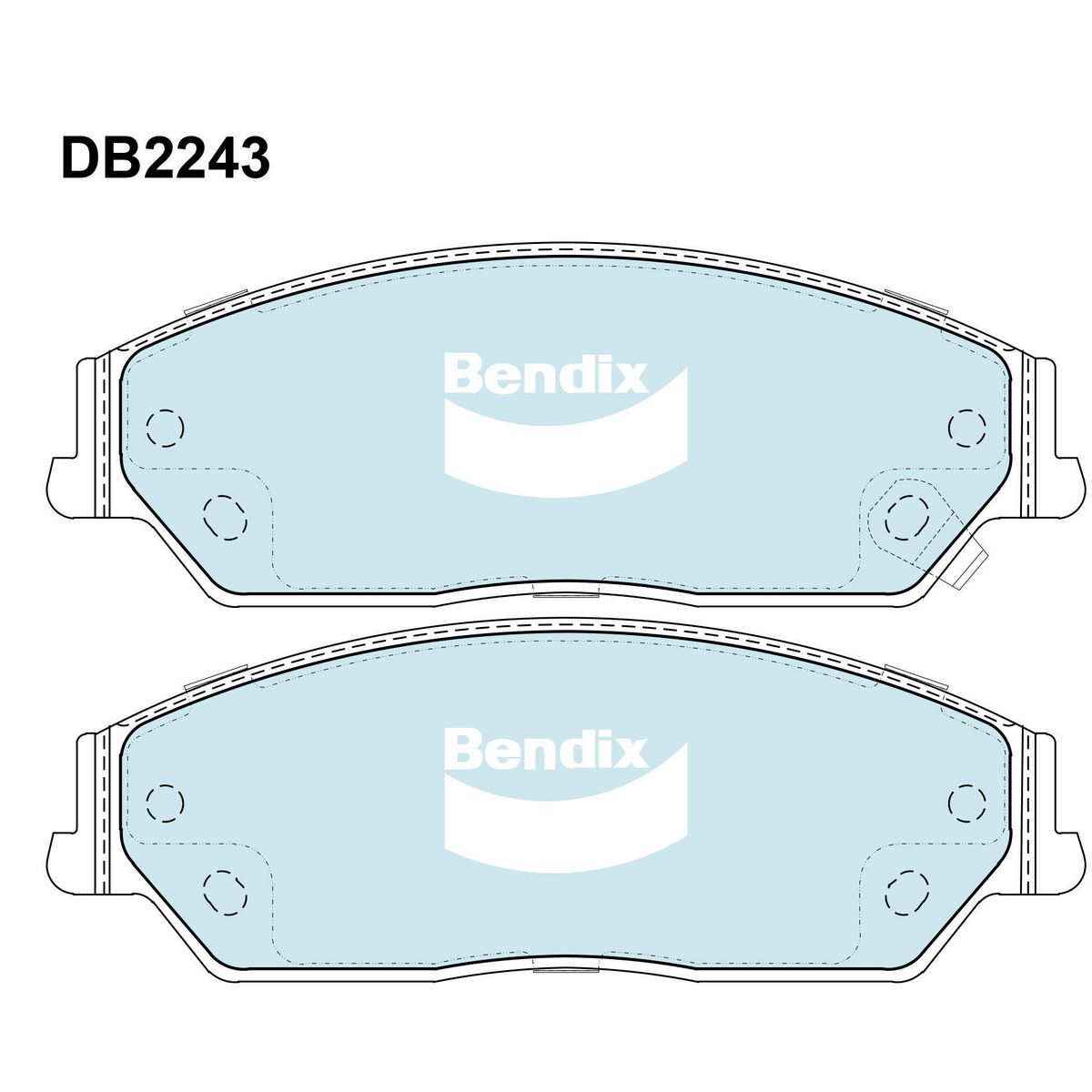Bendix General CT Brake Pad Set Front DB2243 GCT