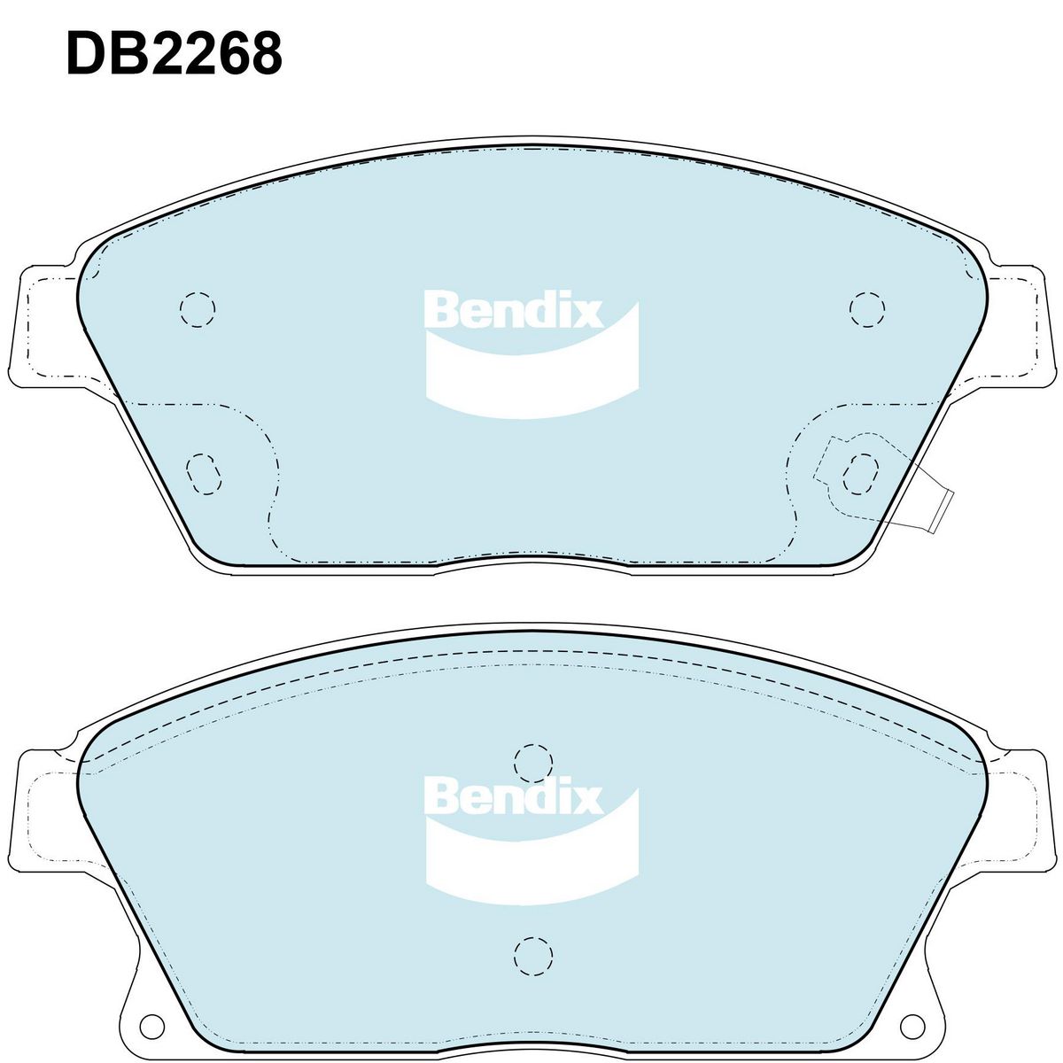 Bendix General CT Brake Pad Set Front DB2268 GCT