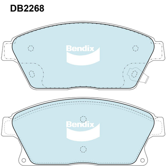Bendix General CT Brake Pad Set Front DB2268 GCT