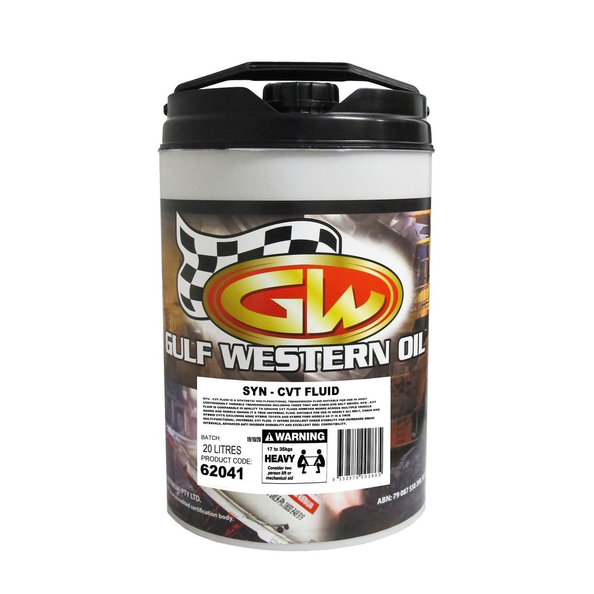 Gulf Western SYN-TS CVT Multi Function Transmission Fluid 20L 62041