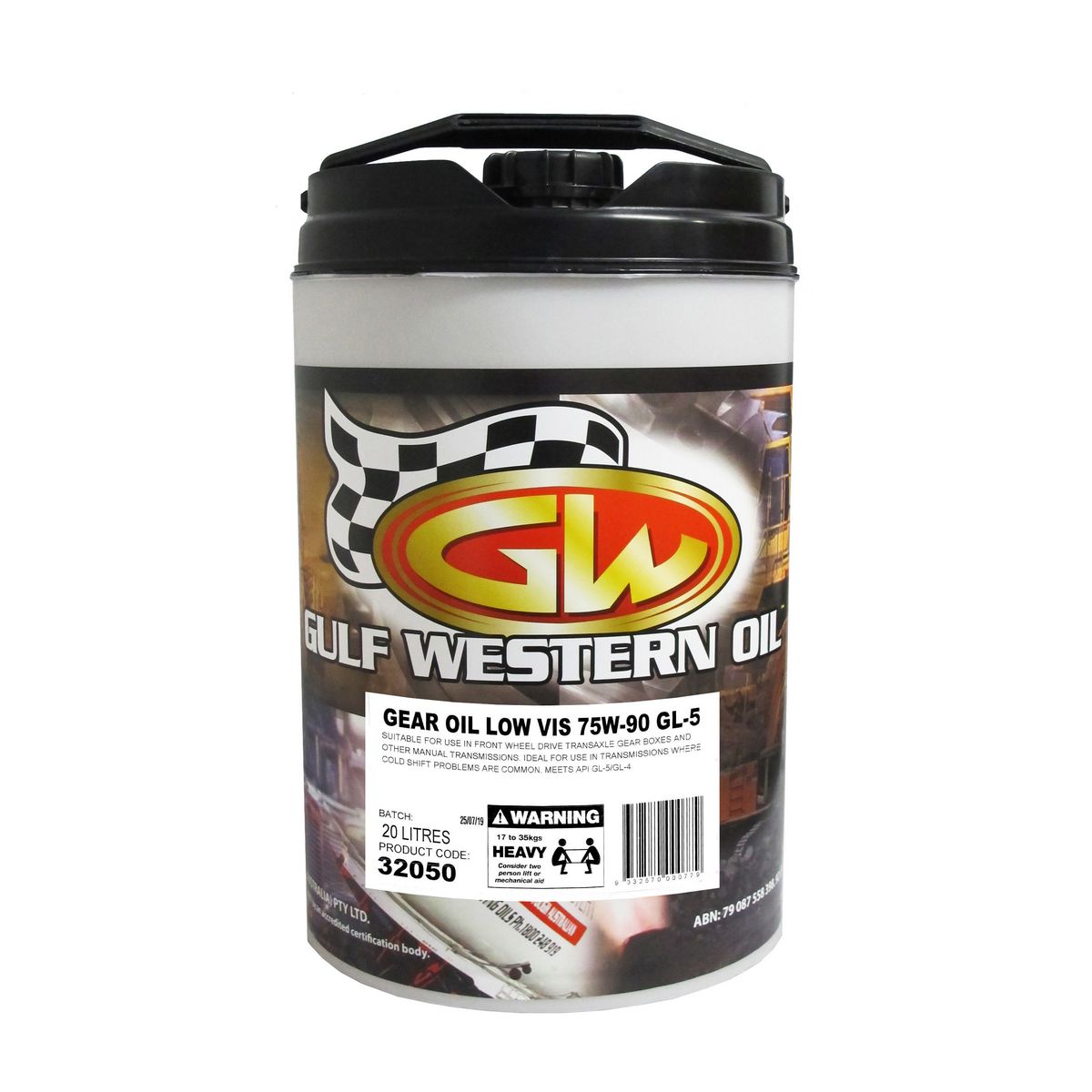 Gulf Western Low Vis Gear Lube 75W-90 20L 32050
