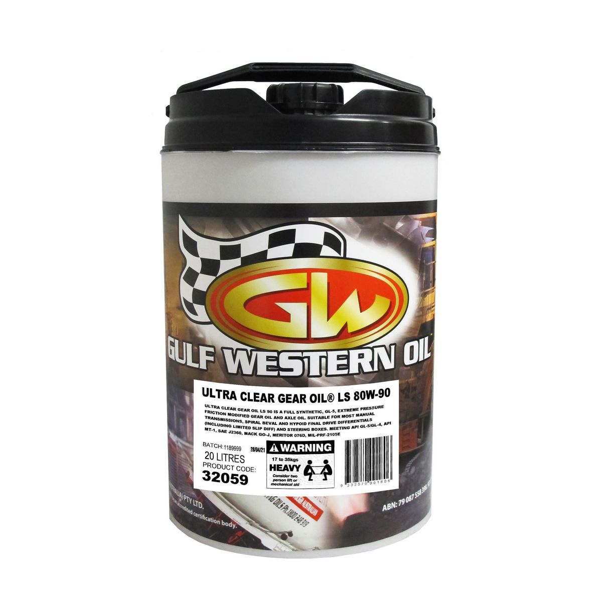 Gulf Western Ultra Clear LS 80W-90 Gear Oil 20L 32059