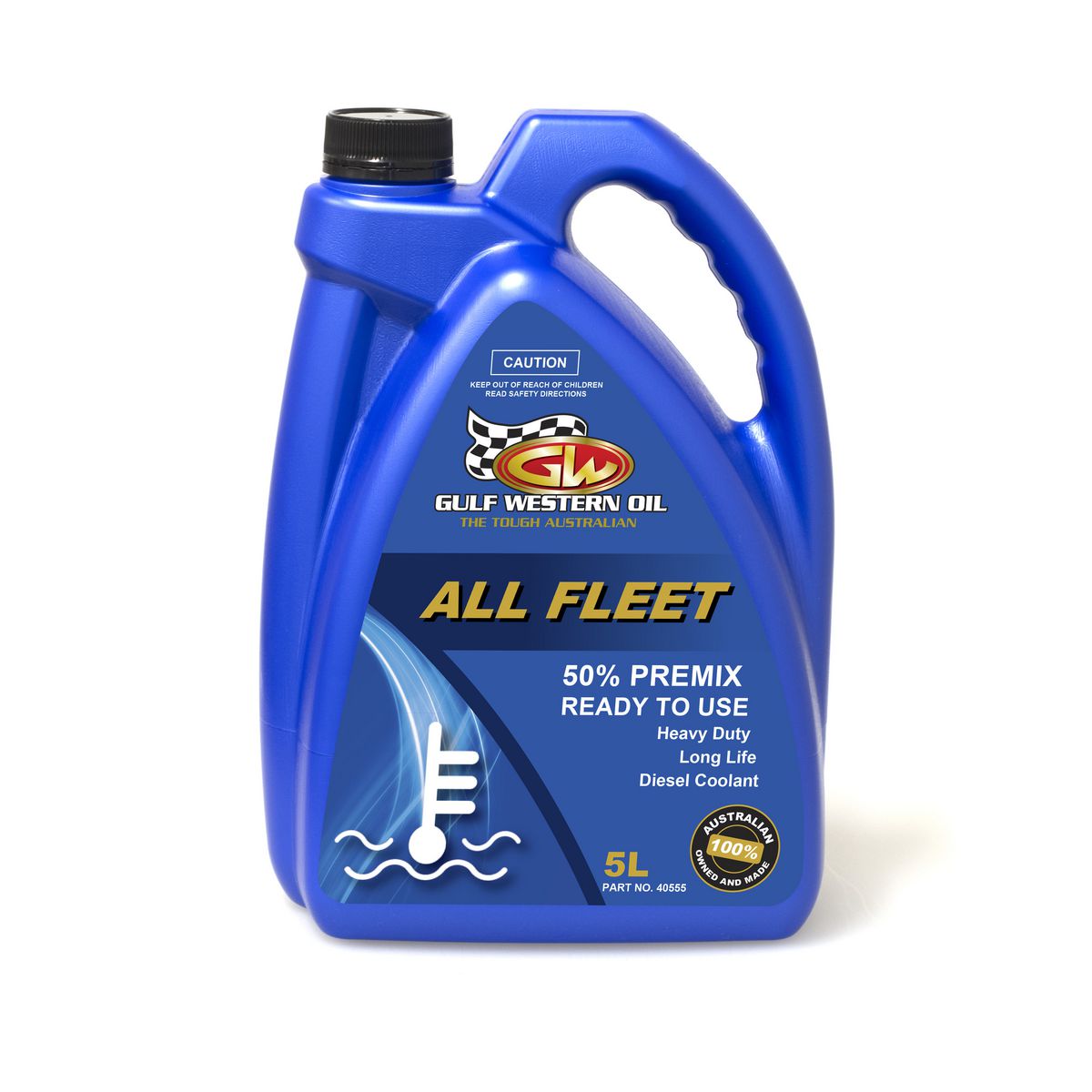 Gulf Western All Fleet Heavy Duty Diesel 50% Premix Coolant 5L 40555