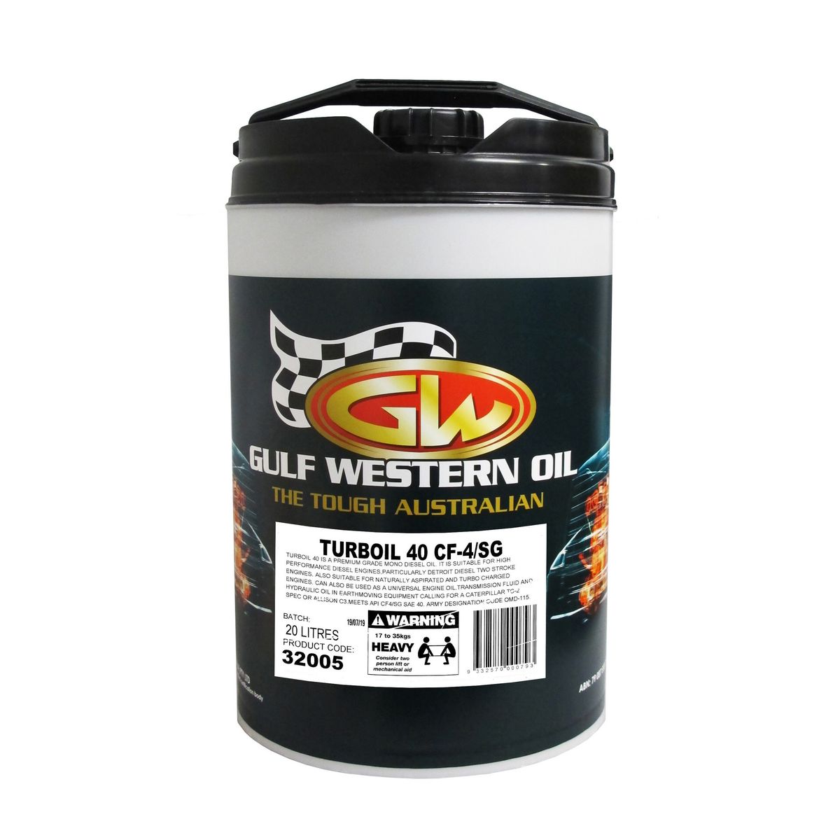 Gulf Western Turboil 40W-Mono Engine Oil SAE 40 20L 32005