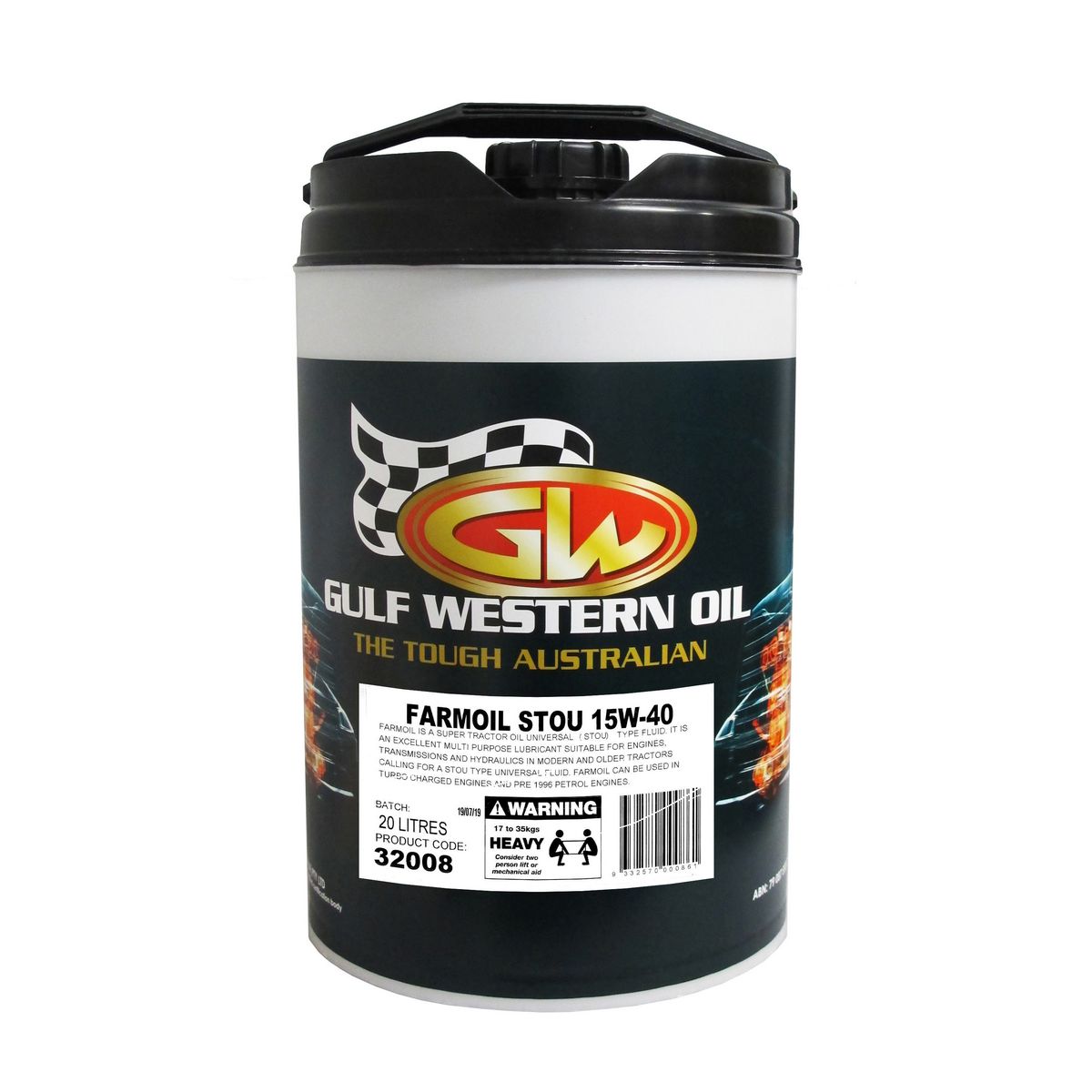 Gulf Western Farmoil Universal 15W-40 Tractor Oil 20L 32008