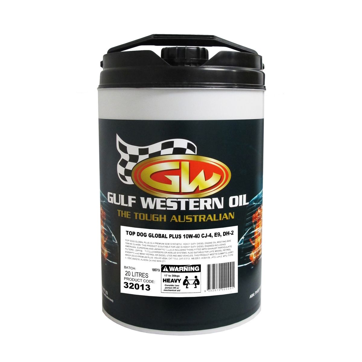 Gulf Western Top Dog Plus Semi Synthetic Engine Oil 10W-40 20L 32013