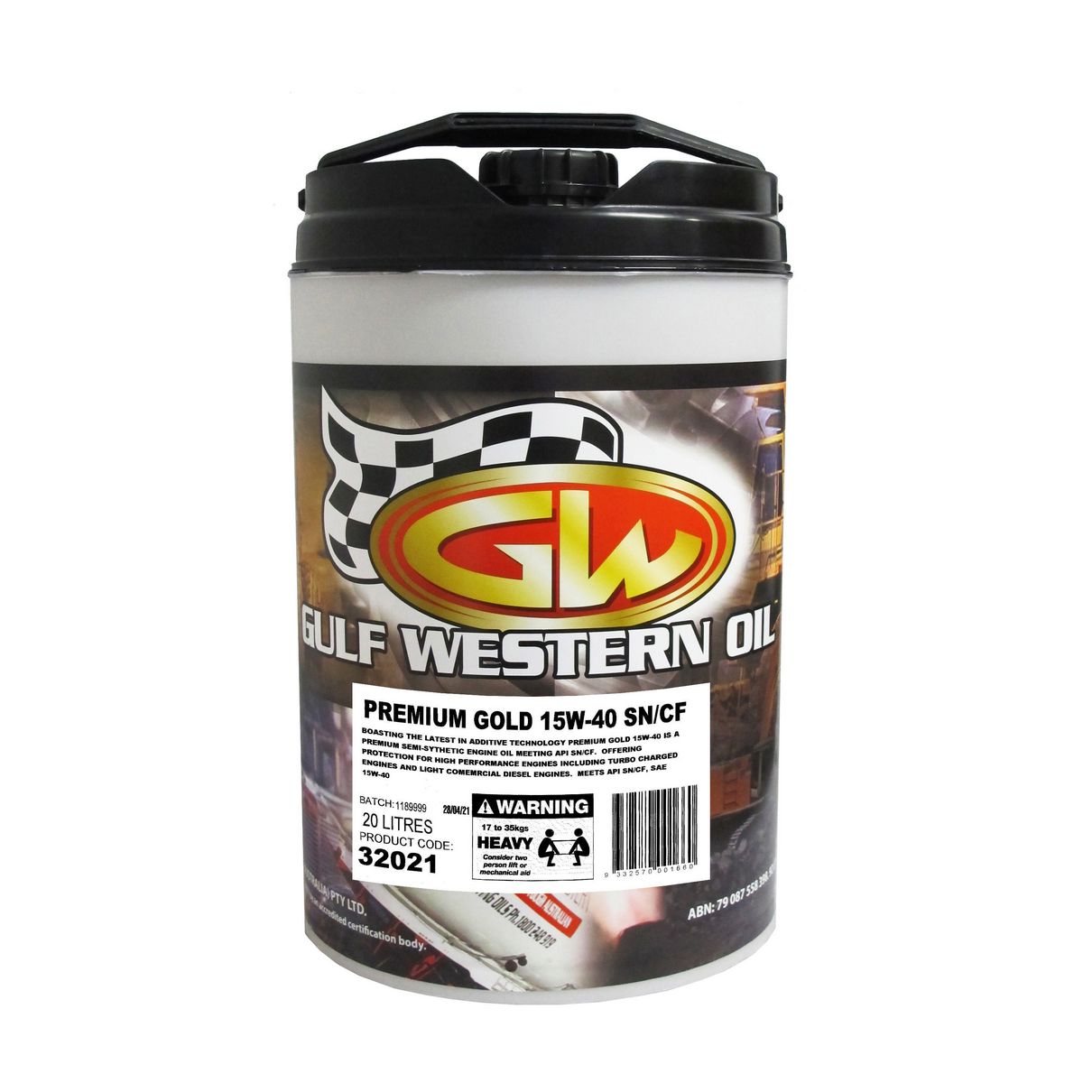 Gulf Western Premium Gold Engine Oil 15W-40 20L 32021